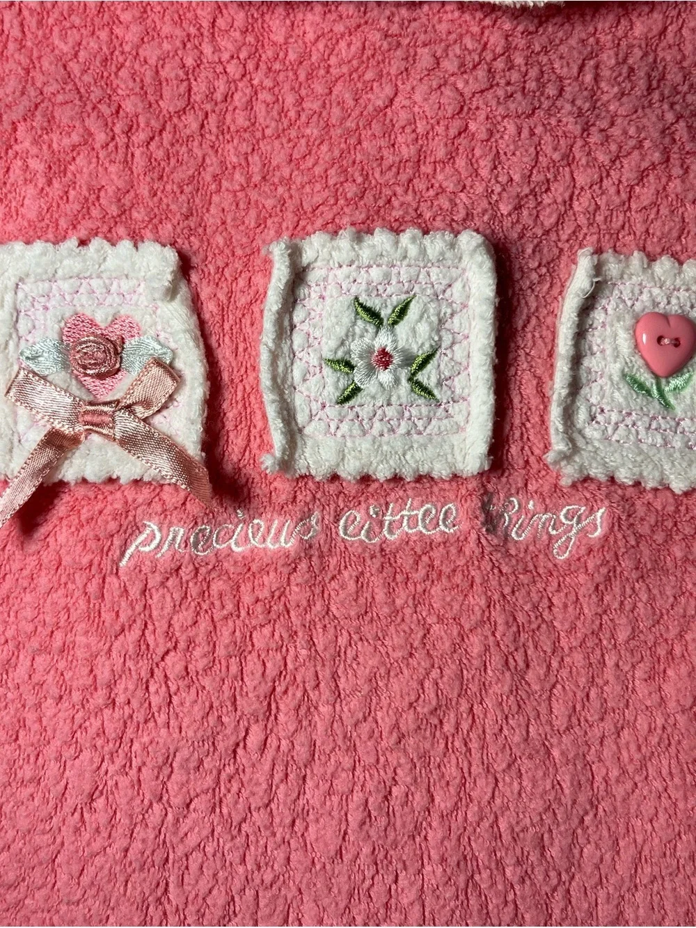 Vintage Baby Beginnings Pink  Sweater 3-6M Floral Embroidered Baby Top